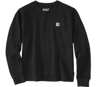 Carhartt Relaxed Fit Midweight French Terry Crewneck Sudadera de mujer, negro, Talla M