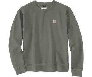 Carhartt Relaxed Fit Midweight French Terry Crewneck Sudadera de mujer, oliva, Talla XS