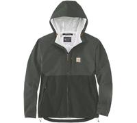 Carhartt Relaxed Fit Packable Chaqueta impermeable, gris-verde, tamaño S para Hombres