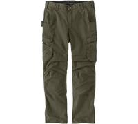 Carhartt Relaxed Fit Straight Steel Rugged Flex Ripstop Double-Front Cargo Pantalón, oliva, Talla 40/32
