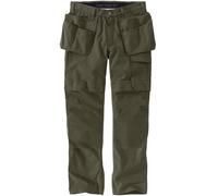 Carhartt Relaxed Straight Steel Rugged Flex Ripstop Double-Front Cargo Pantalón, oliva, Talla 40/32