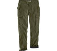 Carhartt Cargo Fleece Lined Work Pantalón, verde, tamaño 34 para Hombres