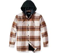 Carhartt Rugged Flex Flannel Hooded Camisa, marrón, tamaño 2XL para Hombres