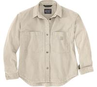 Carhartt Rugged Flex Loose Fit Heavyweight Duck Camisa de mujer, Nata, Talla XL