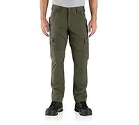 Carhartt Rugged Flex Relaxed Fit Ripstop Cargo Fleece-Lined Work Pant, Pantalones de Trabajo Hombre, Verde (Basil), 32W / 30L