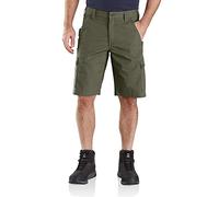 Carhartt Rugged Flex Relaxed Fit Ripstop Cargo Work Short Pantalones Cortos Utility, Basil, 32W Hombres
