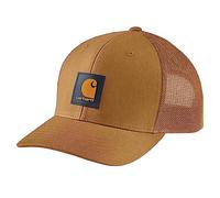 Carhartt Rugged Flex Twill Mesh Back Logo Patch Cap Gorra de béisbol, Marrón/Panal de Abeja, Talla única para Hombre