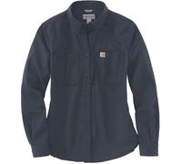 Carhartt Rugged Professional Series Relaxed Fit Canvas Long Sleeve Work Shirt Para Mujer, Navy, XS