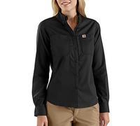 Carhartt Rugged Professional - Camisa de trabajo de manga larga, en lona, Relaxed Fit Para Mujer, Negro, XS