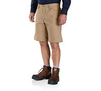 Carhartt Rugged Professional Series Rugged Flex Relaxed Fit Canvas Work Short, Pantalones Cortos de Utilidades de Trabajo para Hombre, Marrón (Caqui Oscuro), 30W