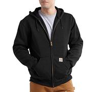 Carhartt Rutland - Sudadera Con Cierre de Cremallera En La Parte Delantera, Forro Térmico, Hombre, Negro, M
