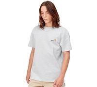 Carhartt S/S American Script T-Shirt Camiseta, Ash Heather, L Unisex Adulto