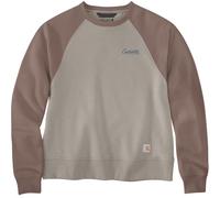 Carhartt Sawyer Crewneck Sudadera femenina, gris/marrón, Talla XS