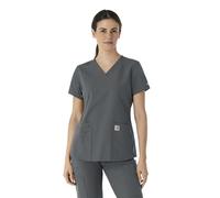 Carhartt Scrubs C12113 Force® - Camiseta de Cuello en V para Mujer, Peltre, M
