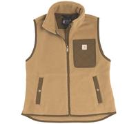 Carhartt Sherpa Chaleco de forro polar para damas, marrón arena, Talla M