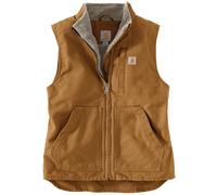 Carhartt Sherpa Lined Mock Neck Chaleco de dama, marrón, Talla M
