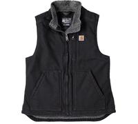 Carhartt Sherpa Lined Mock Neck Chaleco de dama, negro, Talla XL