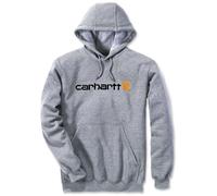 Carhartt Signature Logo Midweight Sudadera con capucha, Gris claro, Talla XL