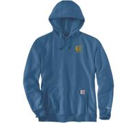 Carhartt Signature Logo Sudadera con capucha Relaxed Fit, azul, tamaño L para Hombres