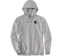 Carhartt Signature Logo Sudadera con capucha Relaxed Fit, gris, tamaño 2XL para Hombres