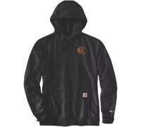 Carhartt Signature Logo Sudadera con capucha Relaxed Fit, negro, tamaño L para Hombres