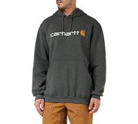 Carhartt Signature Logo Sweatshirt, Sudadera Hombre, Gris Carbón Jaspeado, XL
