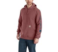 Carhartt Midweight Sleeve Logo Sudadera con capucha, rojo-azul, tamaño XS para Hombres