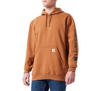Carhartt Sleeve Logo Hooded Sweatshirt, Sudadera con Capucha Hombre, Marrón Carhartt, M