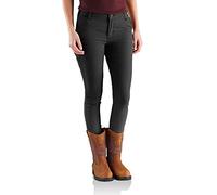 Carhartt Slim-Fit Crawford Pant Pantalones utilitarios de trabajo para Mujer, Negro, 12W/Regular