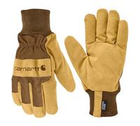Carhartt Storm Defender - Guantes aislados para hombre con puño de cebada marrón, talla 2XL