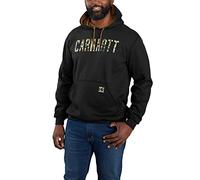 Carhartt Sudadera con capucha para hombre Camo Logo Capsule, Negro , M