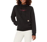 Carhartt Sudadera con capucha para mujer Force Relaxed Fit ligera, Negro, S