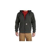 Carhartt Sudadera Con Cierre de Cremallera Completo, Ajuste Ligeramente Holgado, Tejido de Grosor Medio, Hombre, Marrón Peat, XS