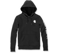 Carhartt Sudadera de mujer Clarksburg Pullover Sweatshirt Negro XL