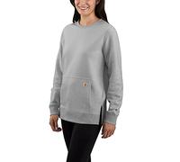 Carhartt Sudadera Force Force, ligera, de corte relajado, para mujer, gris, S