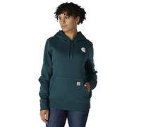 Carhartt Sudadera gráfica de peso medio con logotipo para mujer, Greenstone, M