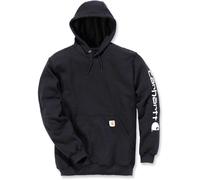 Carhartt Sudadera Midweight Signature Sleeve Logo Hooded Sweatshirt Negro XXL