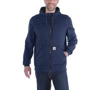 Carhartt Sudadera Wind Fighter, Full-Zip, Relaxed Fit, tejido de grosor medio Para Hombre, Azul marino, L