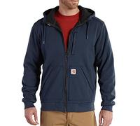 Carhartt Sudadera Wind Fighter, Full-Zip, Relaxed Fit, tejido de grosor medio Para Hombre, Azul marino, S