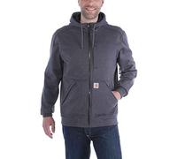 Carhartt Sudadera Wind Fighter, Full-Zip, Relaxed Fit, tejido de grosor medio Para Hombre, Gris carbón jaspeado, XXL