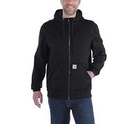 Carhartt Sudadera Wind Fighter, Full-Zip, Relaxed Fit, tejido de grosor medio Para Hombre, Negro, XS
