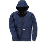 Carhartt Sudadera Wind Fighter, Full-Zip, Relaxed Fit, tejido de grosor medio Para Hombre, Azul marino, XL
