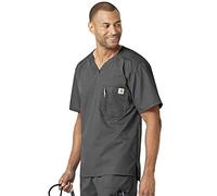 Carhartt Topripstop - Pantalón de exfoliación para Hombre Ripstop Resistente a Las roturas de Egipto Utilidad Camisa de Cepillo médico, Estaño Oscuro, M