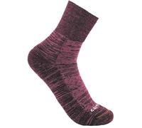 Carhartt Twin Knit Midweight Crew Calcetines de mujer, Magenta, Talla M