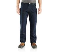 Carhartt Vaquero utilitario Rugged Flex en lona con parte frontal doble Para Hombre, Azul Erie, W30/L30