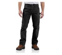 Carhartt Washe Twill Dungaree B324-BLK Pantalones de Sarga para hombre, W36/L34, Negro