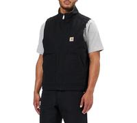Carhartt Washed Duck Lined Mock Neck Vest, Ropa Exterior de Trabajo Hombre, Negro (Black), S