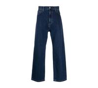 Carhartt Wip- Azul Marino Algodón Pierna Ancha Pantalones- Jeans- Hombre- Azul- W34- Azul Marino Algodón Pierna Ancha Pantalones