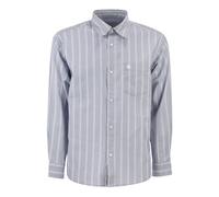 Carhartt Wip- Beale Striped Cotton Shirt- Shirts- Hombre- Azul- M- Beale Striped Cotton Shirt