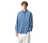 Carhartt WIP Camisa vaquera Lucas para hombre, Azul (lavado a la piedra), Large
